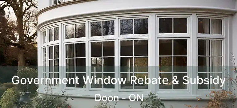  Government Window Rebate & Subsidy Doon - ON
