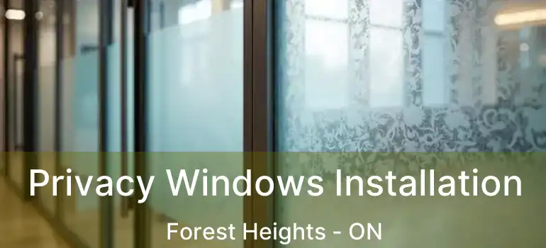  Privacy Windows Installation Forest Heights - ON