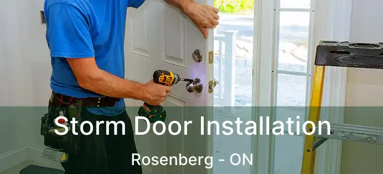  Storm Door Installation Rosenberg - ON